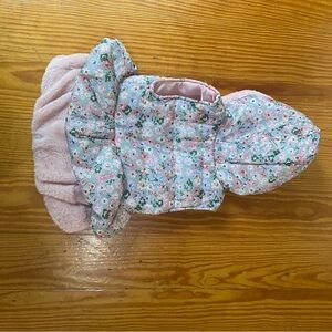 Little Lass Floral Pink Hooded Vest